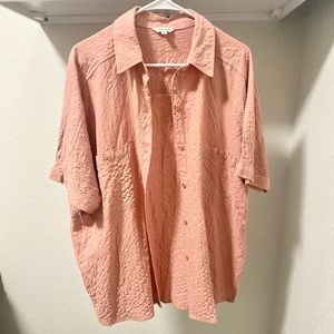 Short Sleeve Button Down Top